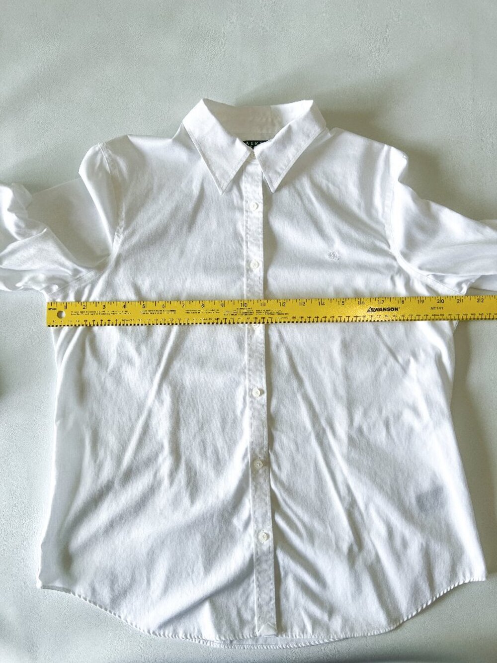 Lauren Ralph Lauren Fitted White Non-Iron Button Down Shirt Size Large - Picture 8 of 11